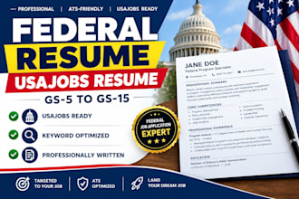 create a federal resume, usajobs resume, government resume and resume writing
