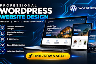redesign, design custom wordpress website with payment and booking integration