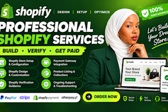 design shopify store, verification and payment gateway