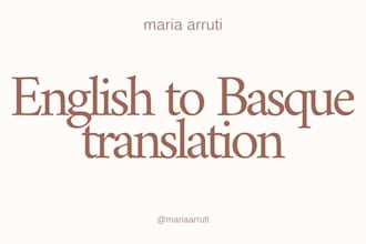 translate english to basque professionally