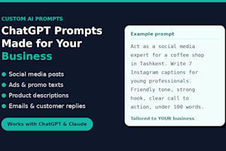 write custom chatgpt prompts for your business