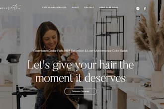 build squarespace hair salon website beauty salon barber website