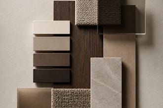 create a timeless interior design moodboard and material concept