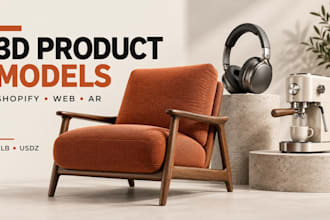 create 3d product models in glb and usdz for shopify and ar