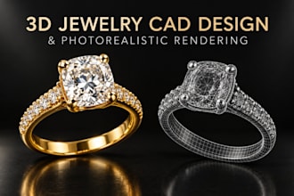 do 3d jewelry design and cad modeling for 3d printing