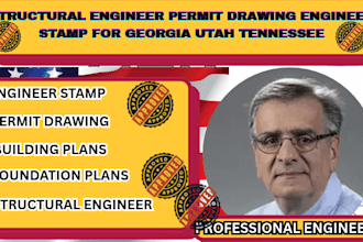 structural engineer permit drawing engineer stamp for georgia utah tennessee
