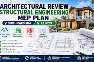 architectural  review structural engineering mep plan south carolina illinois
