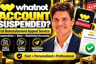 help reinstate your suspended whatnot seller account with a full appeal