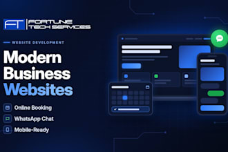 build a modern business website with booking and whatsapp integration