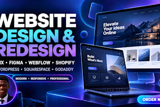 design wix figma webflow shopify squarespace godaddy wordpress website redesign