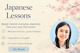 be your friendly japanese tutor for beginner conversation lessons