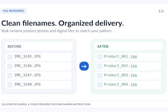rename and organize your product photos and files