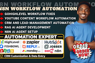setup n8n youtube automation n8n gohighlevel workflow automation rag ai agent