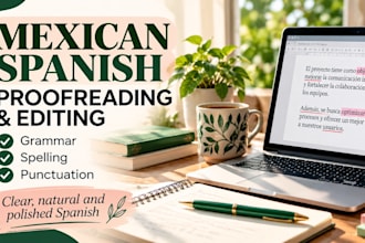 proofread and edit your text in mexican spanish