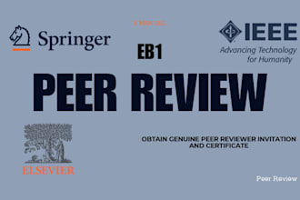 help you secure journal peer review invitation and reviewer certificates for eb1