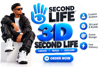 create a second life 3d clothing and 3d garment with 3d fashion design