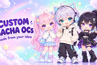 create custom gacha club oc characters for you