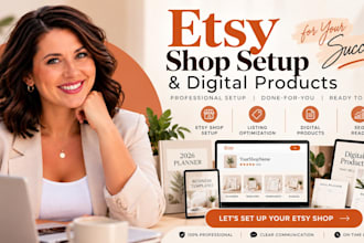 etsy shop setup, etsy digital product, etsy seo listing, etsy digital product