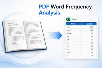 do a word analysis on your PDF book for word repetitions