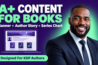 do amazon a plus content for books, KDP a content, book page design and banner