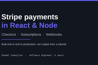 integrate stripe checkout, subscriptions and webhooks in your react node app
