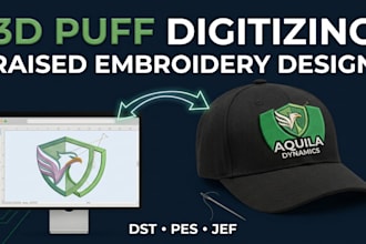 digitize your design for 3d puff embroidery