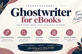 ghostwriter proofread format blurd edit christmas romance fantasy children ebook