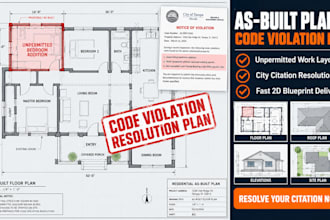 draft as built blueprints for code enforcement citation resolution