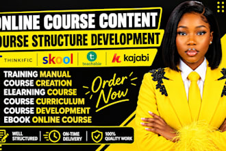do course development, editing, curriculum, online content, trailer promotion