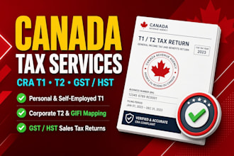 file canada tax return, cra t1 individual, t2 corporates tax, and gst hst filing