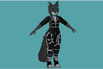 do vrchat avatar furry avatar vrc model character furry nsfw avatar 3d rigging