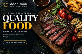 design a professional restaurant website with an online menu