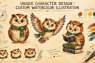 draw children storybook illustration, watercolor kids book art and kdp