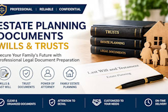 draft clear estate planning documents, wills and trusts for your family planning