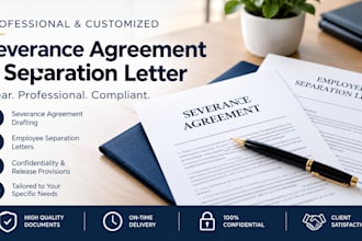 draft a severance agreement and separation letter