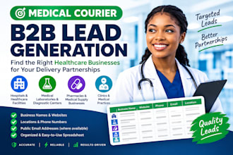 generate targeted b2b leads for your medical courier business