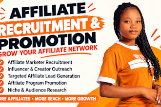 recruit affiliates and influencers for your affiliate program
