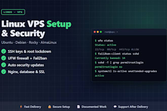 set up and secure your linux vps server