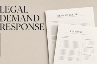 draft a powerful legal response to a demand letter