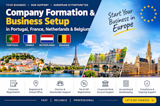 help with company formation in portugal, france, netherlands, belgium