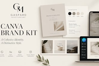 create professional canva brand kits, guidelines and social media templates kits