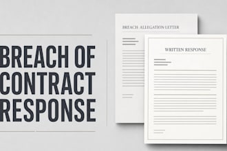 draft a formal response disputing a breach of contract