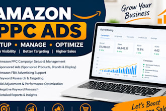 manage amazon PPC ads, sponsored ads, and amazon fba campaigns
