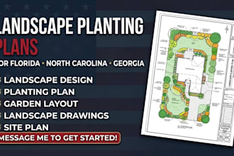 draft landscape planting plans florida north carolina georgia