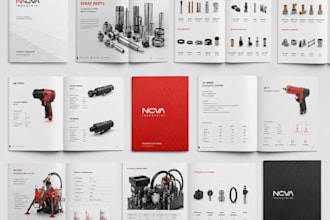 design an industrial product catalog and manufacturing brochure