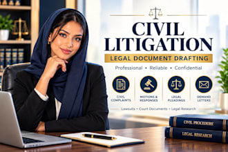 draft civil litigation documents, lawsuits, motions, and legal pleadings