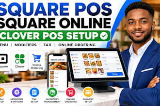 setup square online ordering and square website for your restaurant