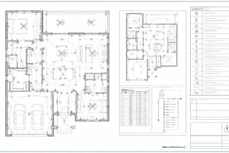 create texas residential lighting, outlet and switch layout plans in autocad