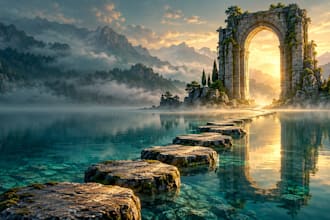 create ai fantasy landscape backgrounds for your content