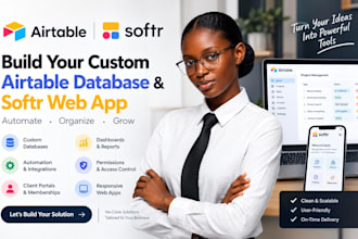 airtable database, softr web app, CRM and client portal